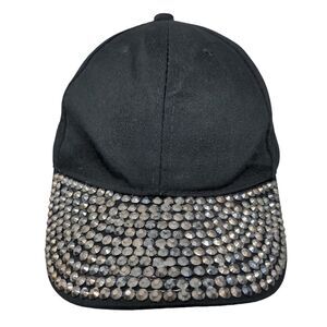 Something Special Strapback Hat Black One Size Bling Rhinestone Blank Cotton